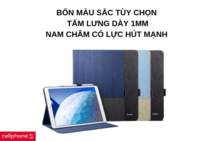 Bốn màu sắc tùy chọn cho sản phẩm, tấm lưng dày 1mm