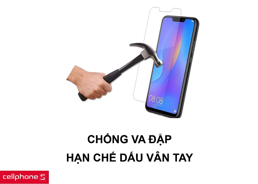 Chống va đập màn hình cùng khả năng chống bám dấu vân tay