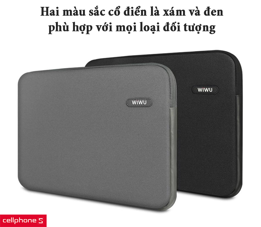 Wiwu Classic 15'' chỉ có hai màu sắc cổ điển là xám và đen