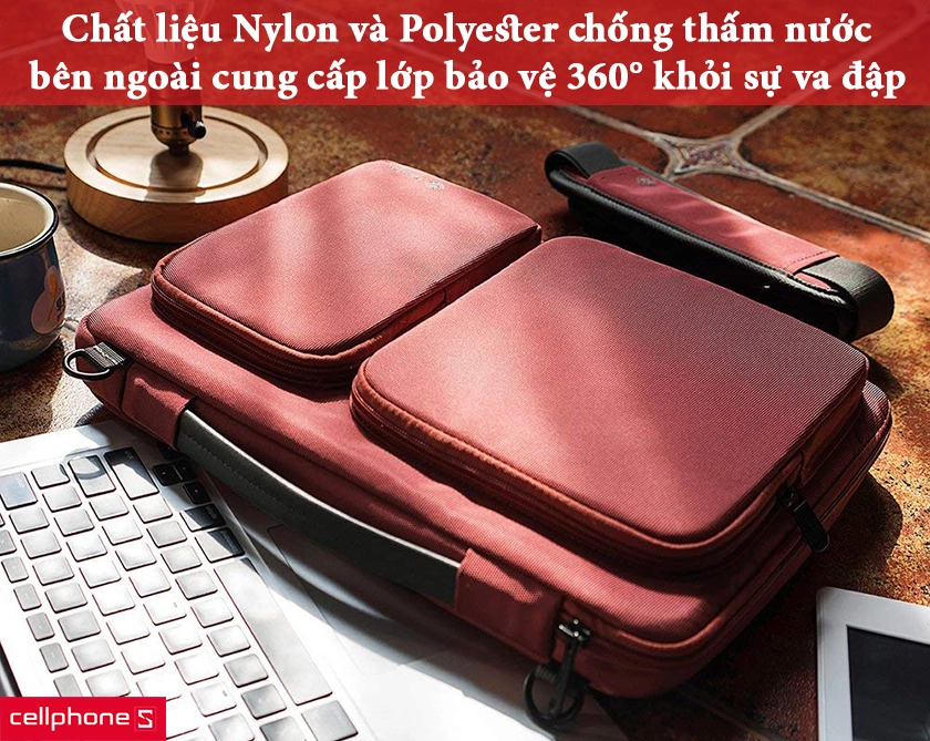 Chất liệu nylon, Polyester và công nghệ sáng chế của Hoa Kỳ CornerArmor cho khả năng chống sốc an toàn