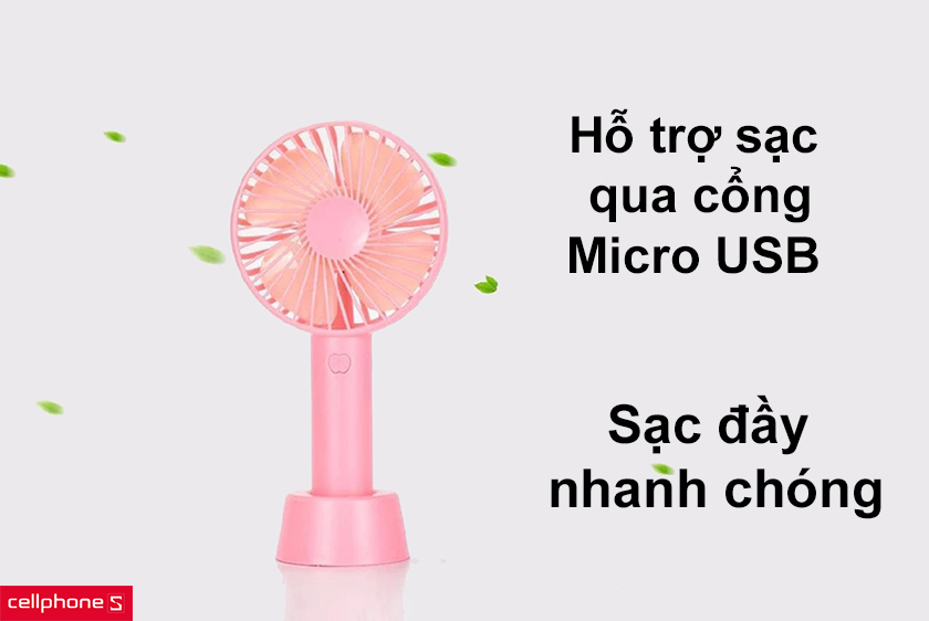 hỗ trợ sạc qua Micro USB sạc đầy nhanh chóng