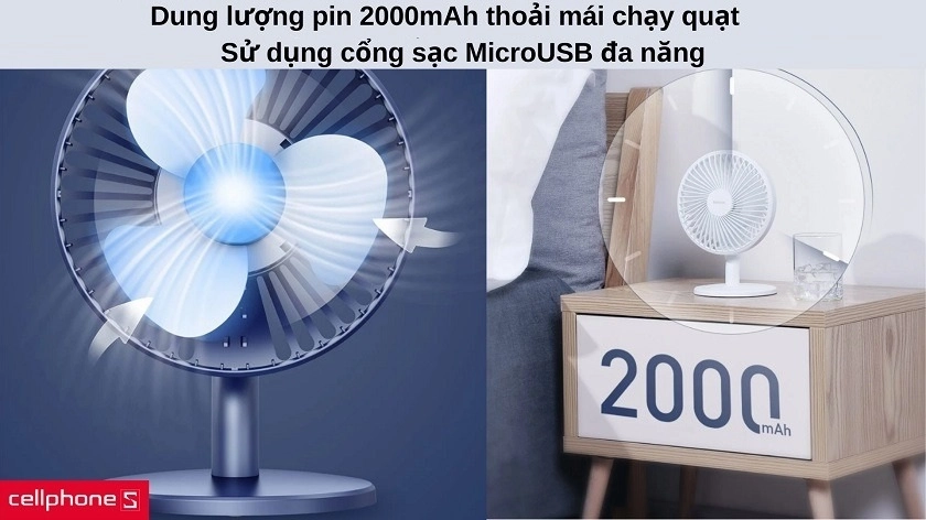 Dung lượng pin 2000mAh