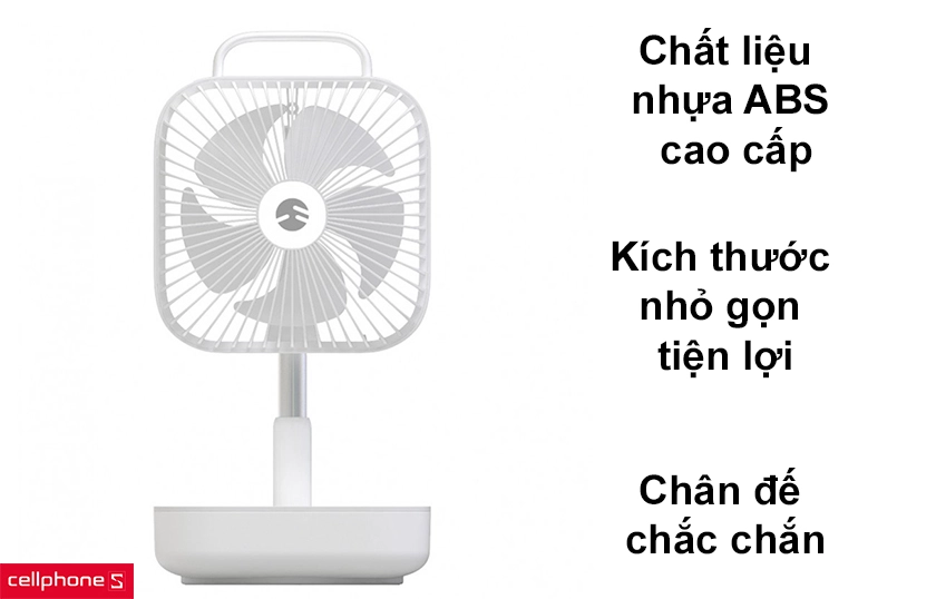 Chất liệu nhựa ABS cao cấp, kích thước nhỏ gọn tiện lợi chân đế chắc chắn