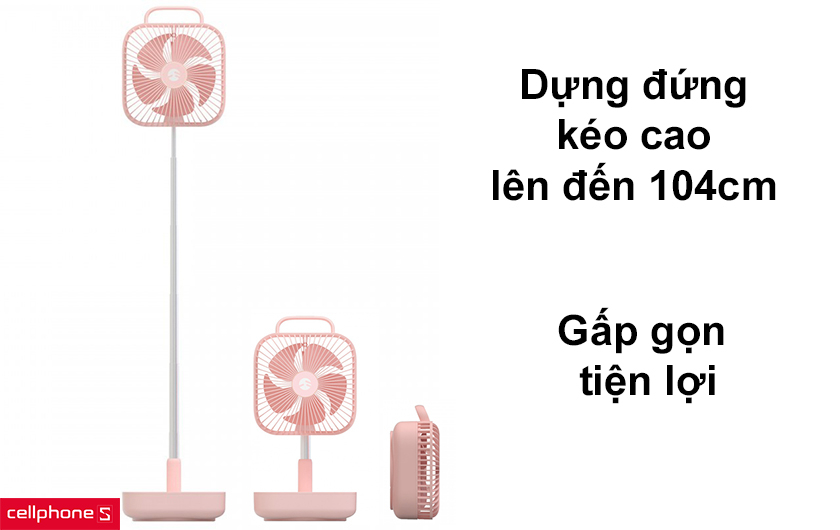 dựng đứng kéo cao lên đến 104cm