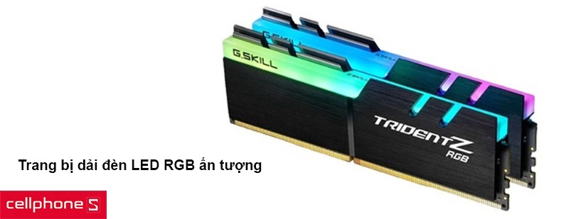 RAM GSKILL Trident Z RGB 16GB DDR4 3200MHz DDR4 – Thiết kế ấn tượng, đa nhiệm mượt mà