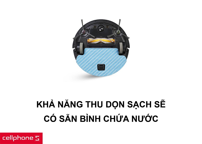 Công nghệ bình chứa OZMO đi kèm với chổi chữ V tăng khả năng thu dọn bụi 