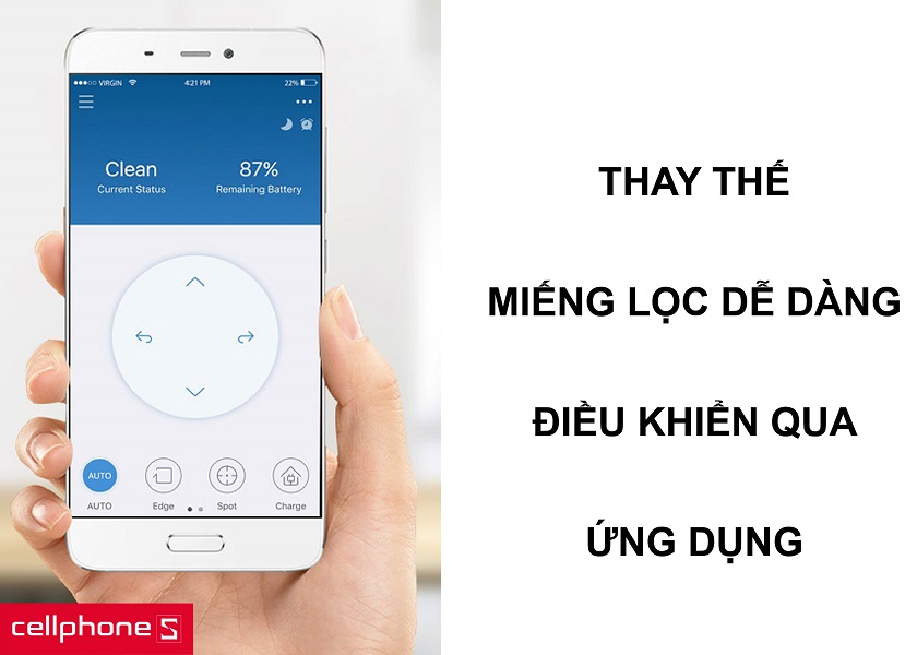 Linh hoạt trong thay thế miếng lọc, thay nước cùng khả năng điều khiển qua ứng dụng thông minh