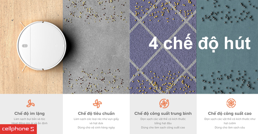 4 chế độ hút