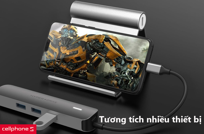 Tương thích với MacBook Pro 2016 trở lên Macbook 12”, an tâm sử dụng sáu cổng cùng lúc