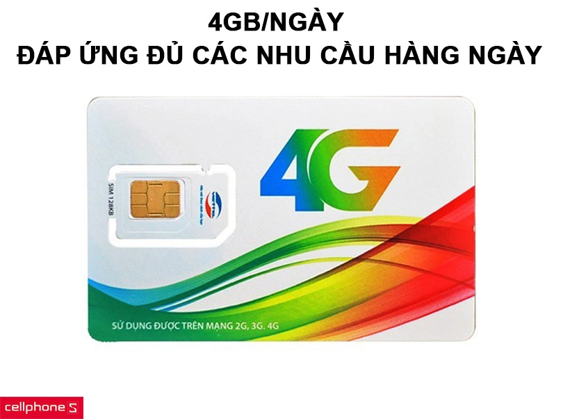 Sim 4G Viettel V120N 4GB/ngày Free 6 tháng đầu số 03,08