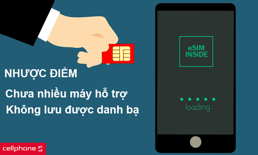 Nhược điểm của eSIM