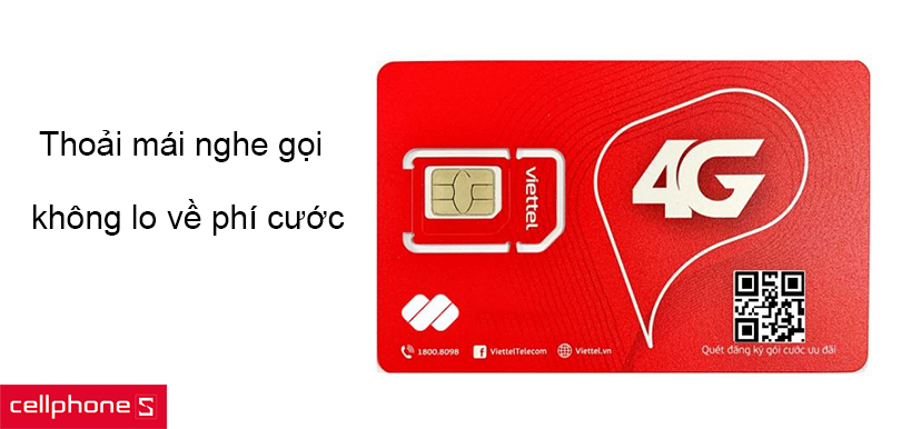 Sim 4G Viettel V150Z 6GB/ ngày free 12 tháng