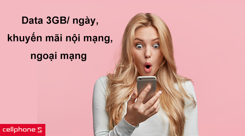 Data khủng 3GB/ ngày
