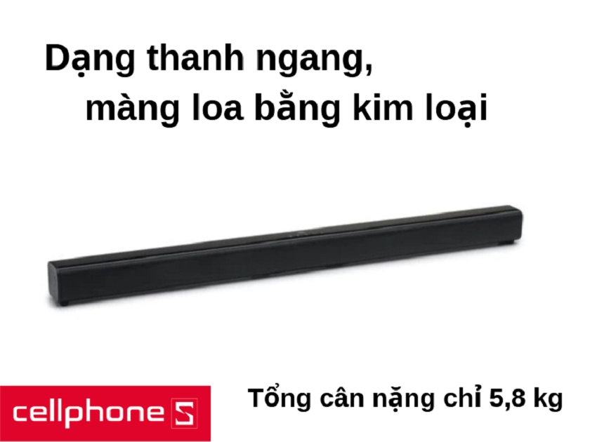 Thiết kế loa tivi JBL Cinema SB130 tinh tế, tối giản