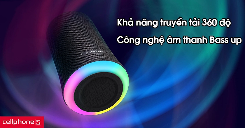 Tích hợp khả năng truyền tải 360 độ và công nghệ âm thanh Bass up