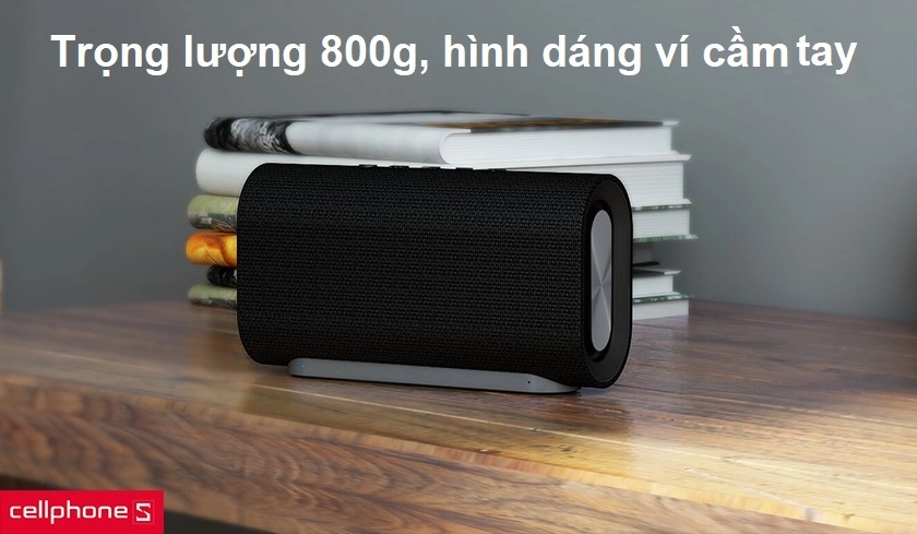 Trọng lượng 800g, kích thước 211 x 114 x 64 mm