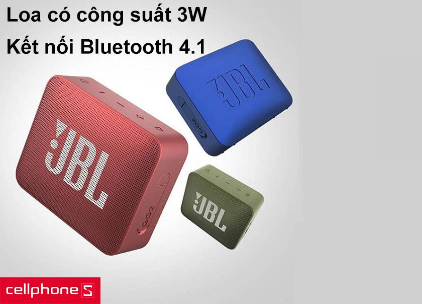 Loa có công suất 3W, kết nối bluetooth 4.1