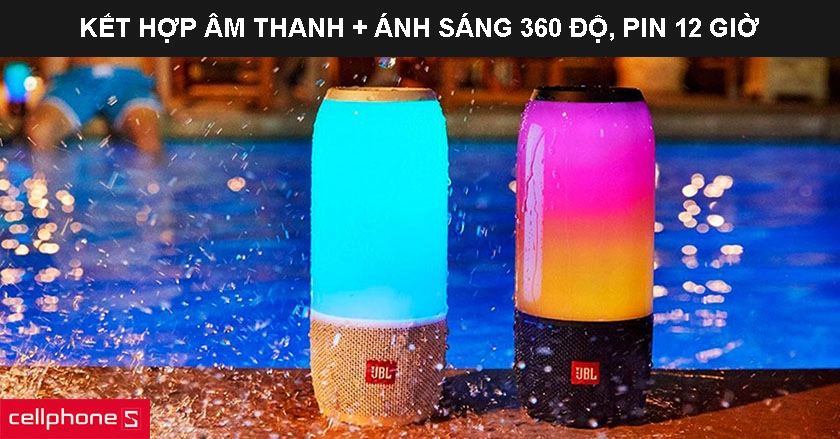 Kết hợp âm thanh và ánh sáng 360 độ, thời lượng pin 12 tiếng