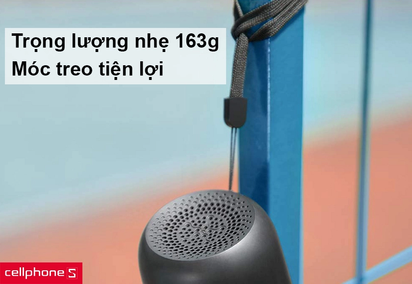 Trọng lượng cực nhẹ 163g, thiết kế móc treo tiện lợi