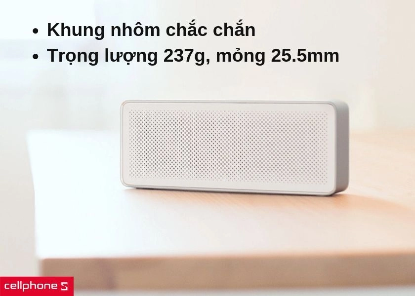 Thiết kế tinh tế với khung nhôm chắc chắn và trọng lượng chỉ 237g
