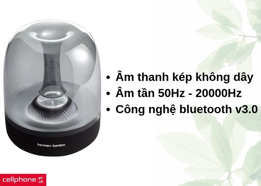 Âm kép không dây, âm tần 50Hz - 20000Hz mạnh mẽ với công nghệ bluetooth hiện đại