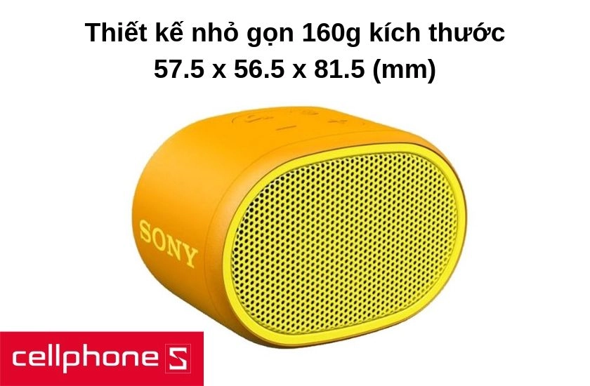 Sản phẩm có kích thước rất nhỏ gọn chỉ 160g kích thước 57.5 x 56.5 x 81.5 (mm)