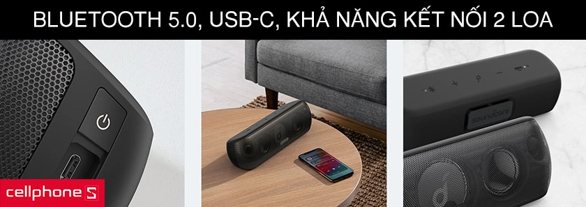 Bluetooth 5.0, cổng sạc USB-C