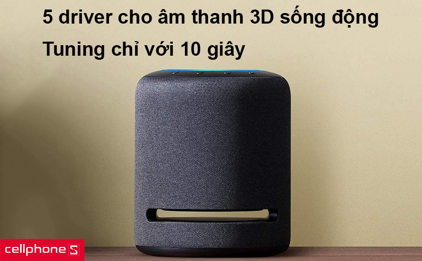 5 driver cho âm thanh 3D sống động, tuning chỉ với 10 giây