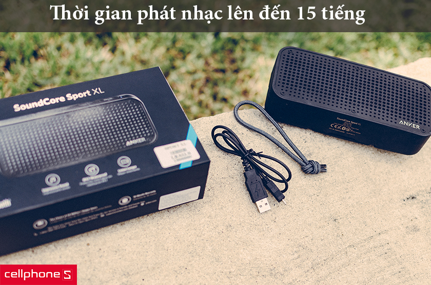 Anker SoundCore Sport XL có thời gian phát nhạc lên đến 15 tiếng