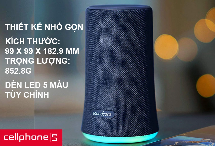 Thiết kế nhỏ gọn, mang tính di động cao và đèn LED tùy chỉnh