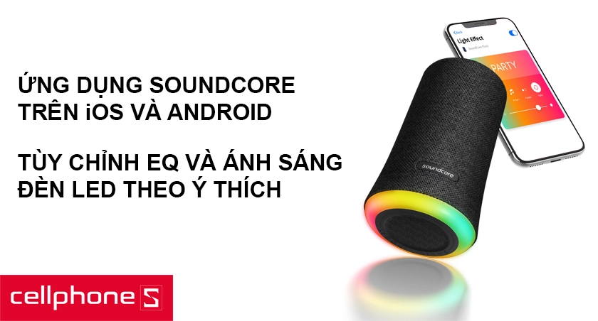Ứng dụng Soundcore tích hợp trên Anker Soundcore Flare Plus