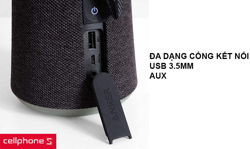 Anker Soundcore Flare Plus còn được trang bị cổng USB 3.5mm