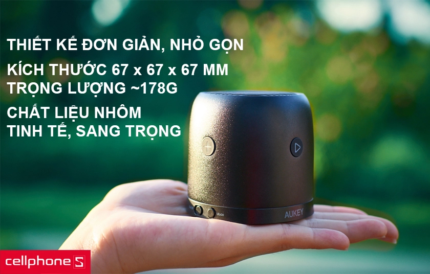 Thiết kế đơn giản, nhỏ gọn chỉ khoảng 178g