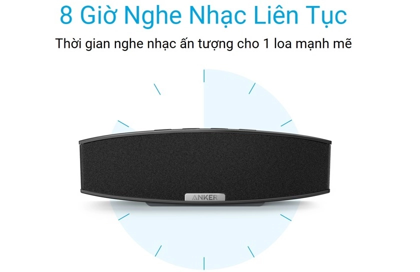 Loa Anker Premium Stereo A3143 được tích hợp viên pin dung lượng cao, lên đến 5200 mAh