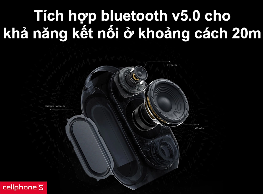 Tích hợp bluetooth v5.0 và ứng dụng SoundCore đầy tiện lợi