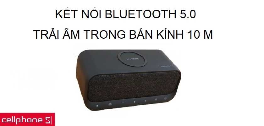 Kết nối bluetooth 5.0 với tín hiệu ổn định cùng khả năng trải âm với bán kính 10m
