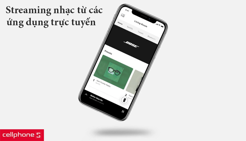 streaming nhạc từ các ứng dụng trực tuyến
