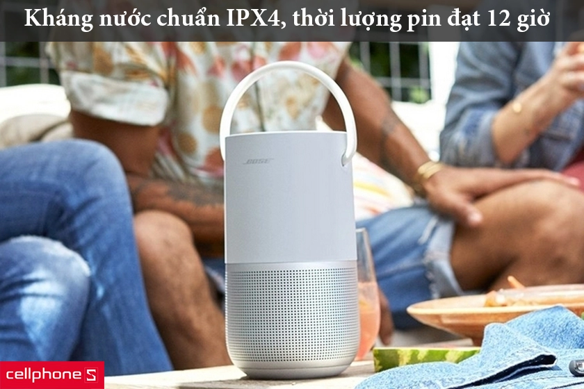 Kháng nước chuẩn IPX4, thời lượng pin đạt 12 giờ