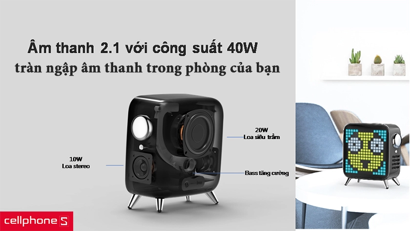 Âm thanh 2.1 công suất 40W