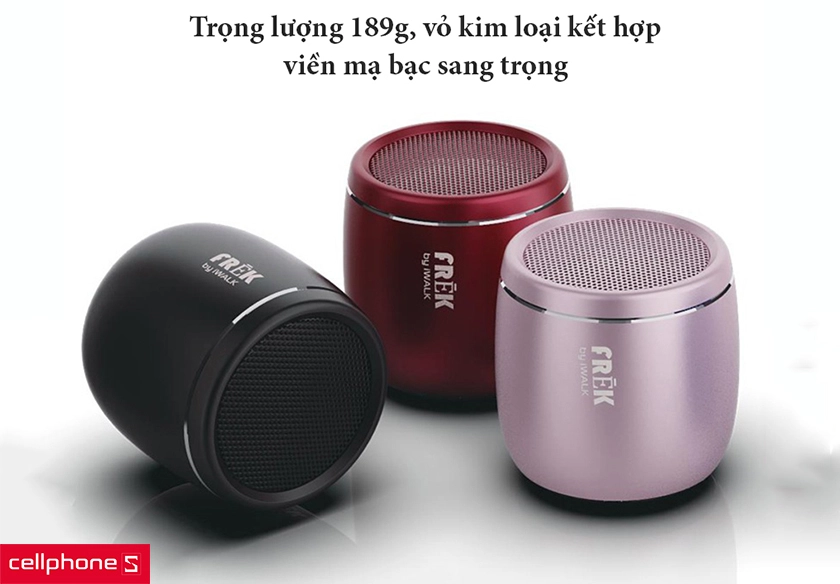 Trọng lượng 189g, vỏ kim loại kết hợp viền mạ bạc sang trọng