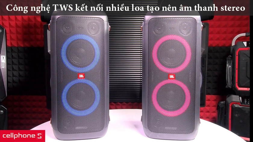 kết nối JBL Party Box 300 không dây với các loa khác nhờ công nghệ TWS