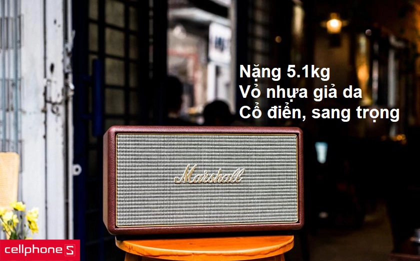Loa bluetooth Marshall Stanmore được thiết kế vỏ nhựa, nặng 5.1kg
