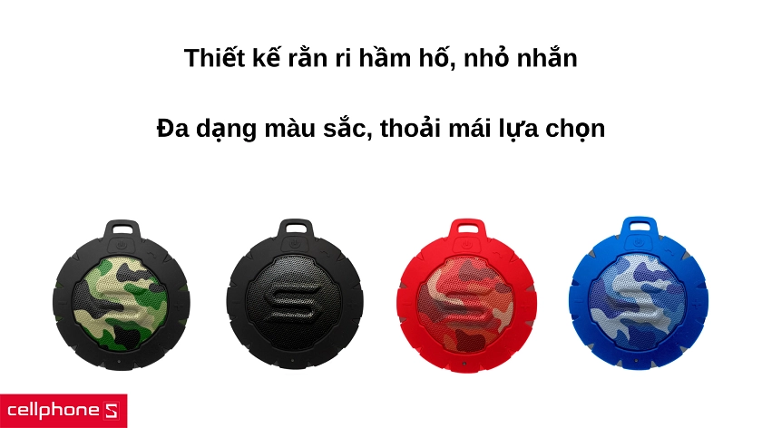 Thiết kế rằn ri độc đáo với bốn tông màu nổi bật