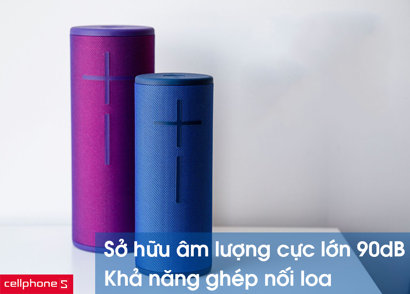 Sở hữu âm lượng cực lớn 90dB và khả năng ghép nối loa