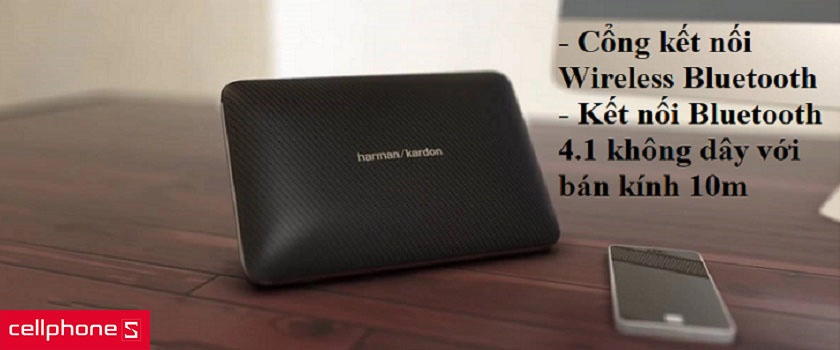 Khả năng kết nối Bluetooth 4.1 với bán kính lên đến 10 mét của Harman Kardon Esquire 2