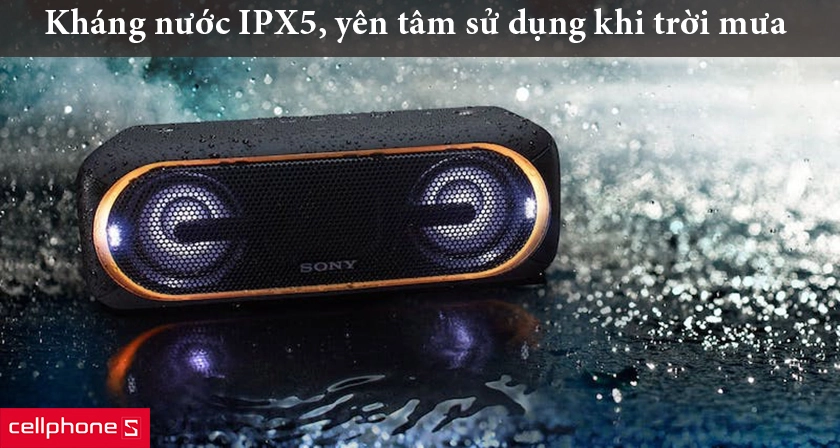 Chống thấm nước tuyệt đối với IPX5