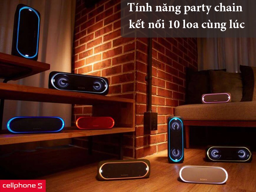 Tính năng party chain kết nối 10 loa