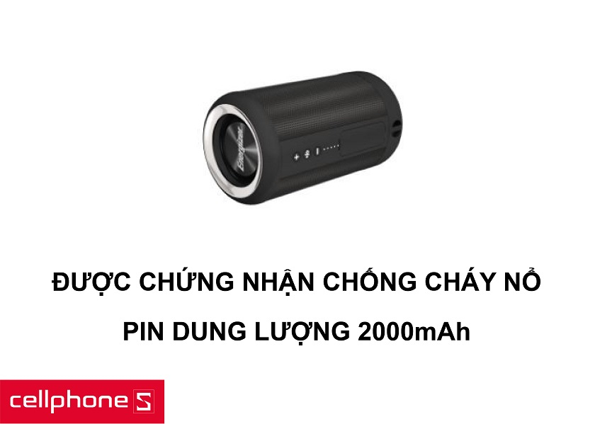 Các chứng nhận an toàn tăng tính bền bỉ cùng viên pin dung lượng 2000 mAh