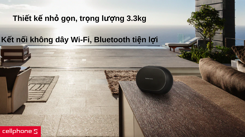 Hình dáng gọn nhẹ, kết nối không dây dễ dàng di chuyển