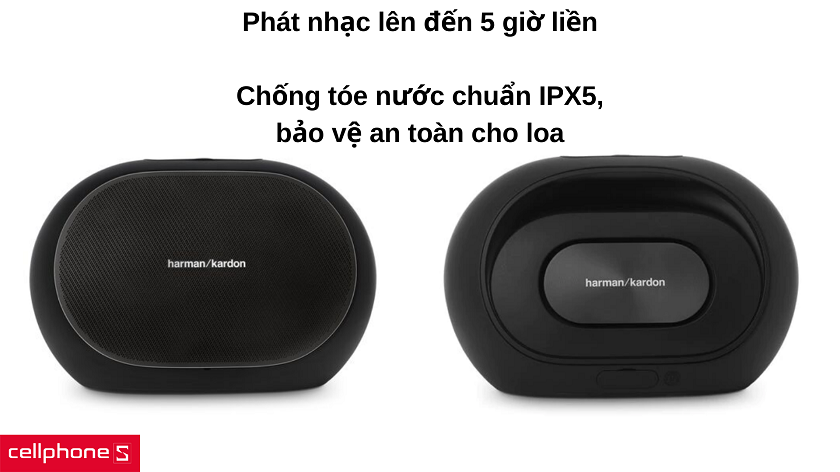 Lên đến 5 giờ phát nhạc, bền bỉ hơn với khả năng chống nước chuẩn IPX5
